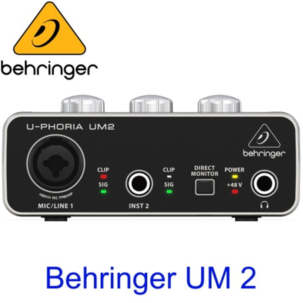 BEHRINGER UM2 / UM 2 / 베링거 / 오디오 인터페이스 / 2 X 2 , 48 KHz / UM-2 / 홈레코딩 / 인터넷방송