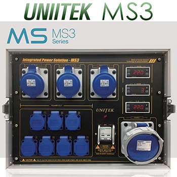UNITEK MS3 / 유니텍 MS3 / MS 3 / 순차전원공급기 / 63A 대용량전원부 / 영상 전원박스 / 음향전원박스